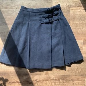 Kate spade ♠️ New York navy wool kilt wrap skirt 6